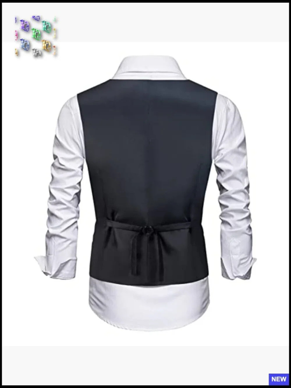 Slim Fit V-Neck Vest Formal Wedding Party Tuxedo Jacket Groom Elegant